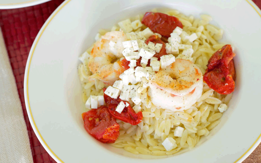Sauteed-Shrimp-and-Roasted-Red-Tomatoes-over-Orzo-with-Real-Feta